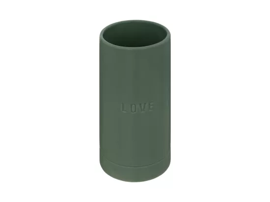 Vase en Céramique émaillée Vert Jade D 10 x H 20 cm