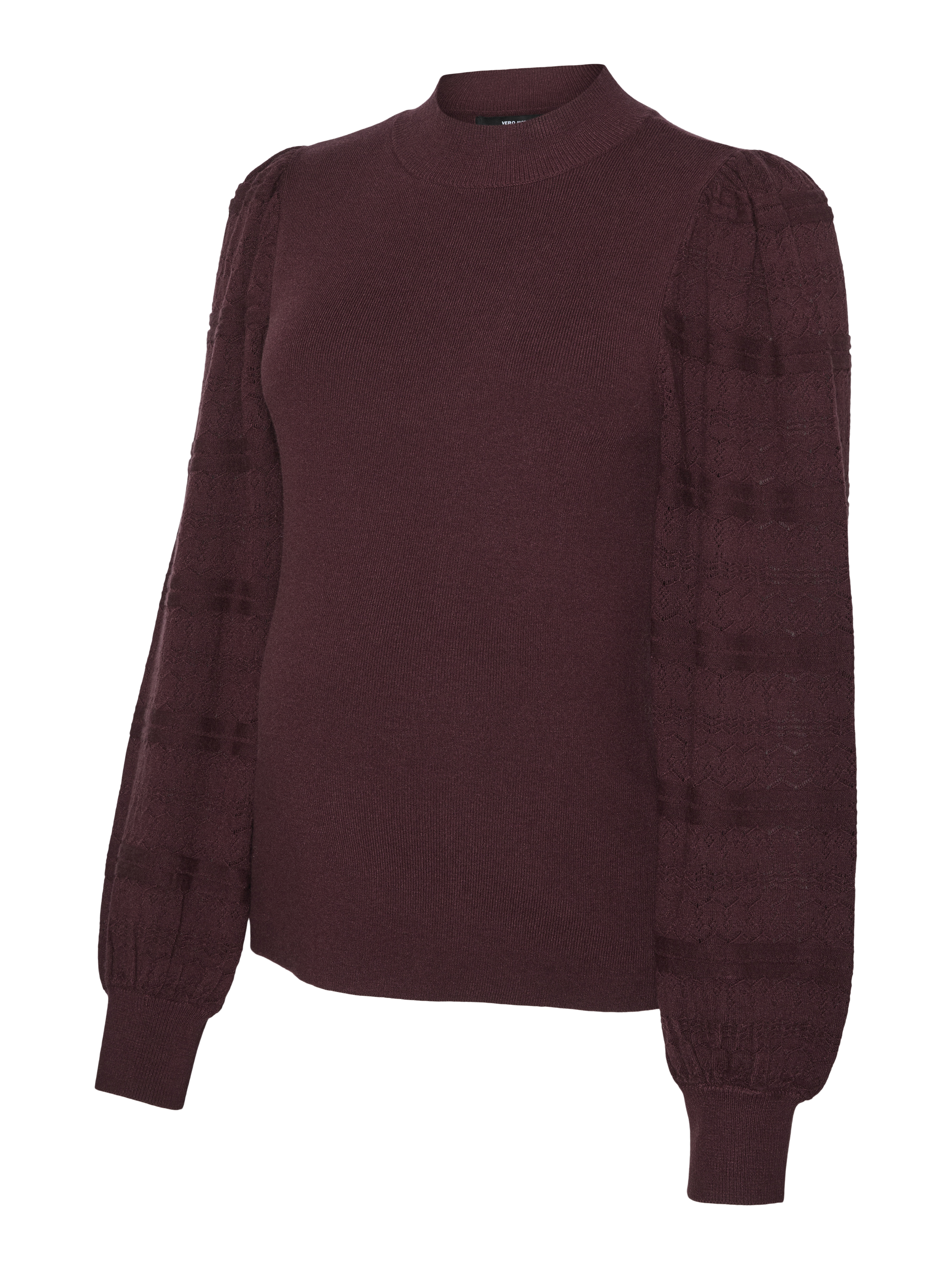 Regular fit Hoge hals Ballonmouwen Pullover