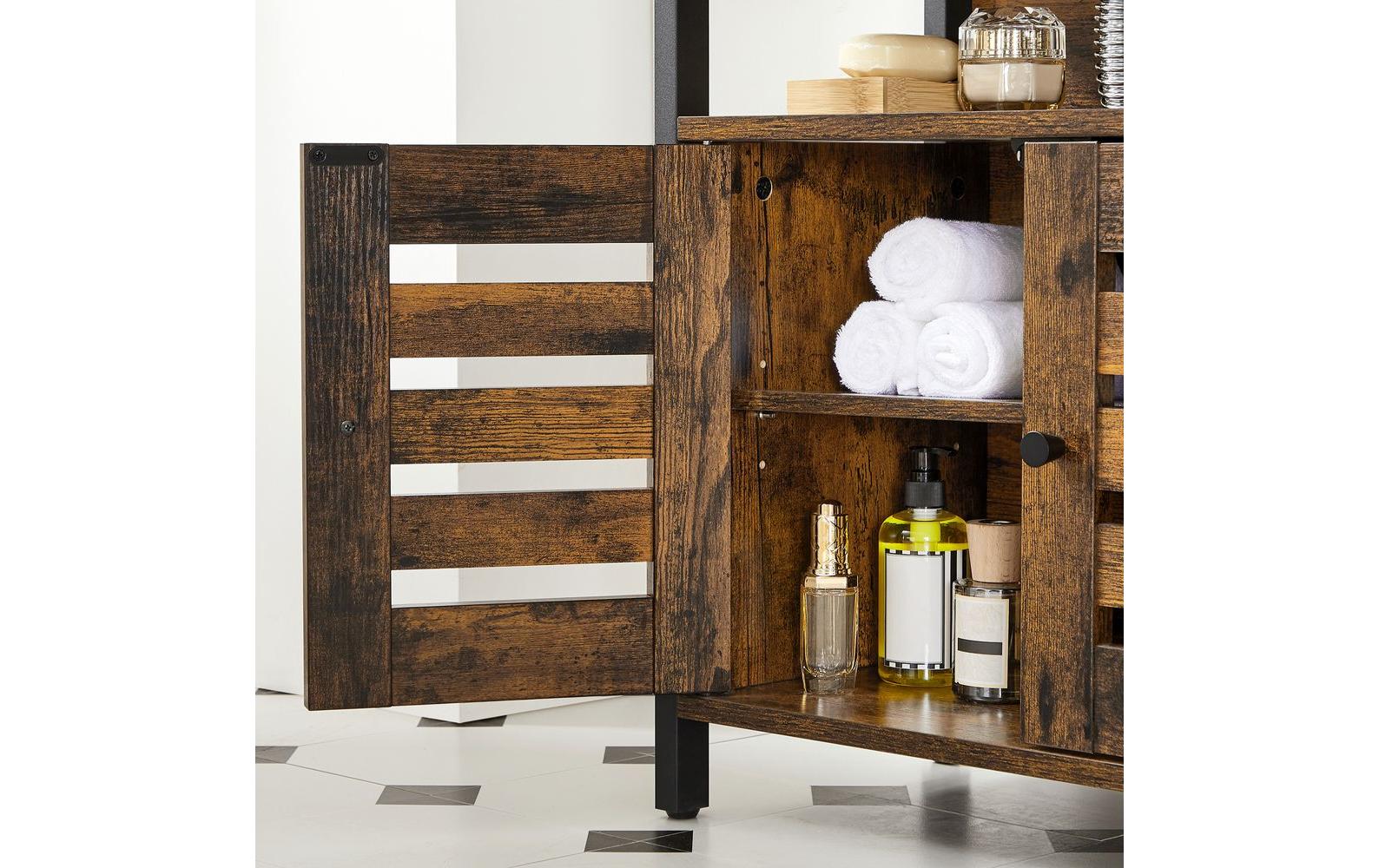 Waschbeckenunterschrank 60 x 60 cm, Braun<br>Badezimmerregal