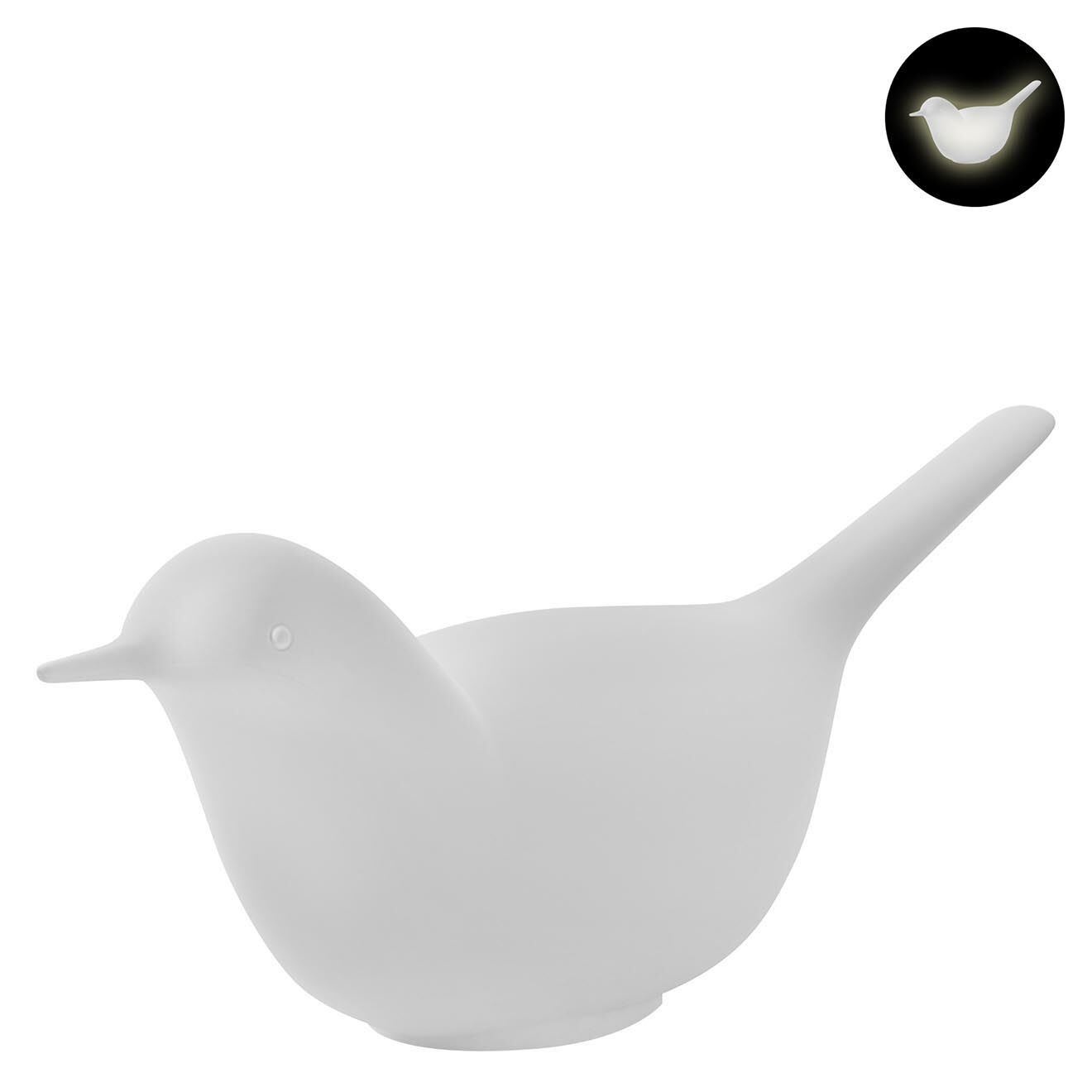 Serralunga Oiseau lumineux décoratif 'Pulcino' Design par Eero Aarnio blanc - 80x39x27 cm