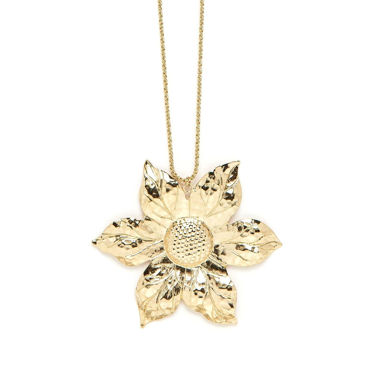 sautoir fleur doré à l'or fin - HESPÉRIS