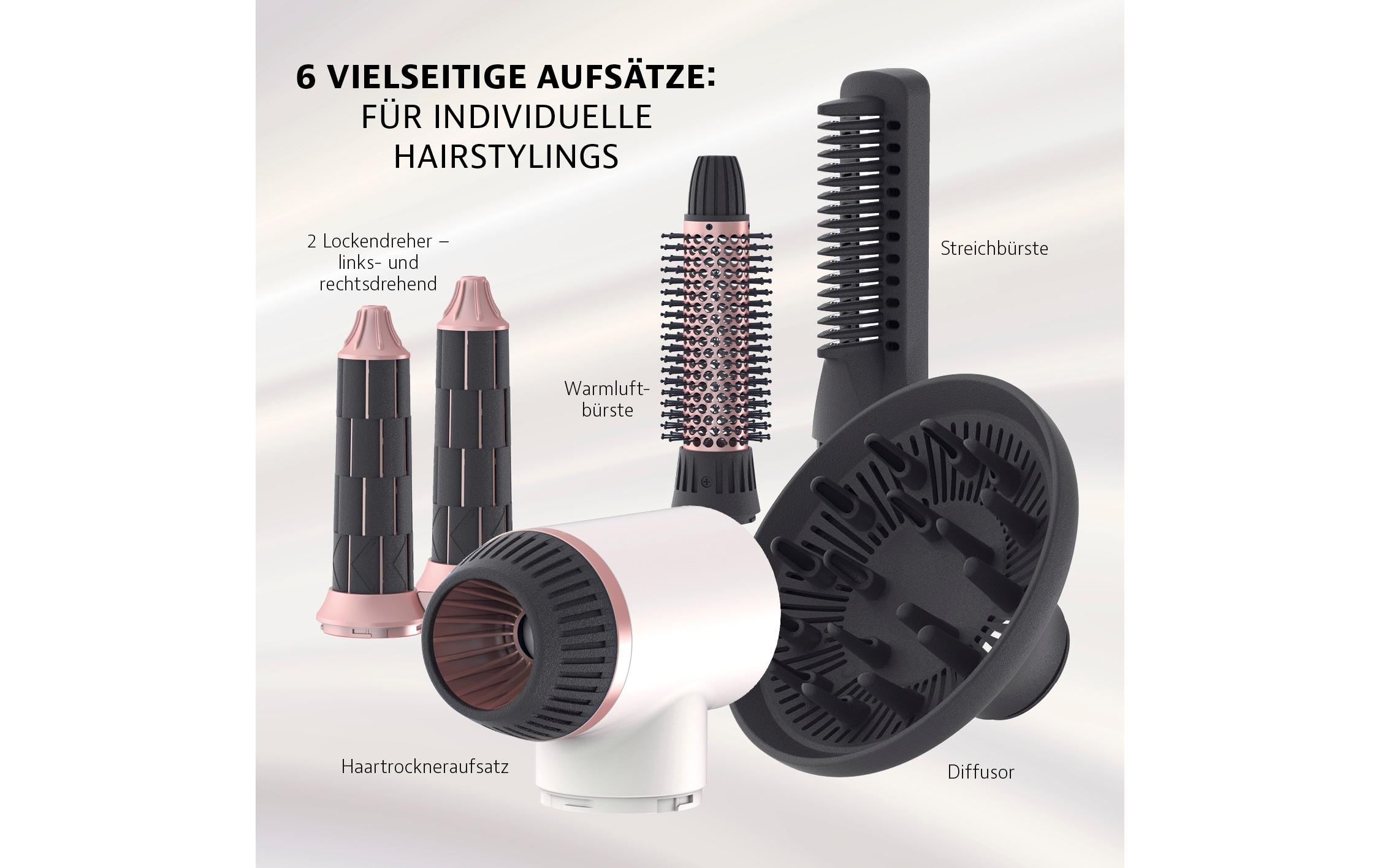 Multistyler Haartrockner mit 8 Aufsätzen, AnthrazitMultifunktions Föhn