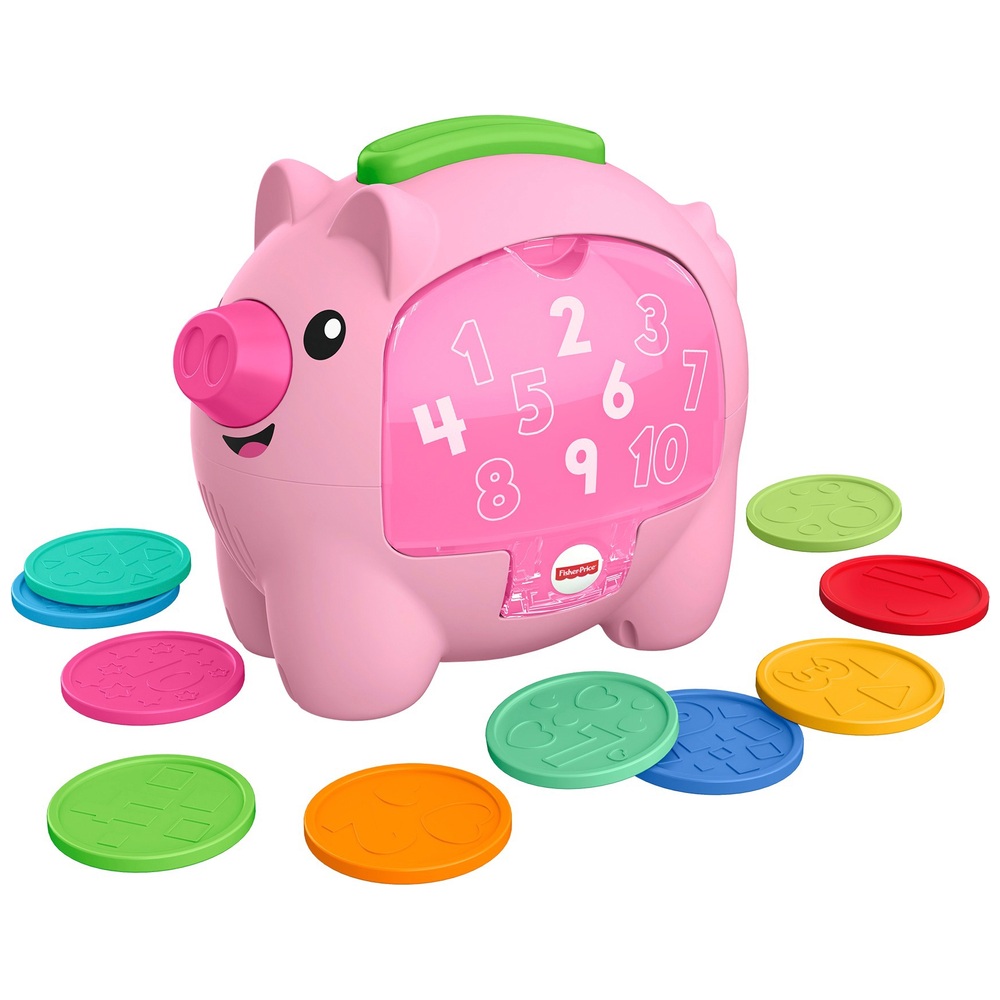 Fisher-Price Lachen & Lernen Zählen & Rumpeln Sparschwein Aktivitätsspielzeug