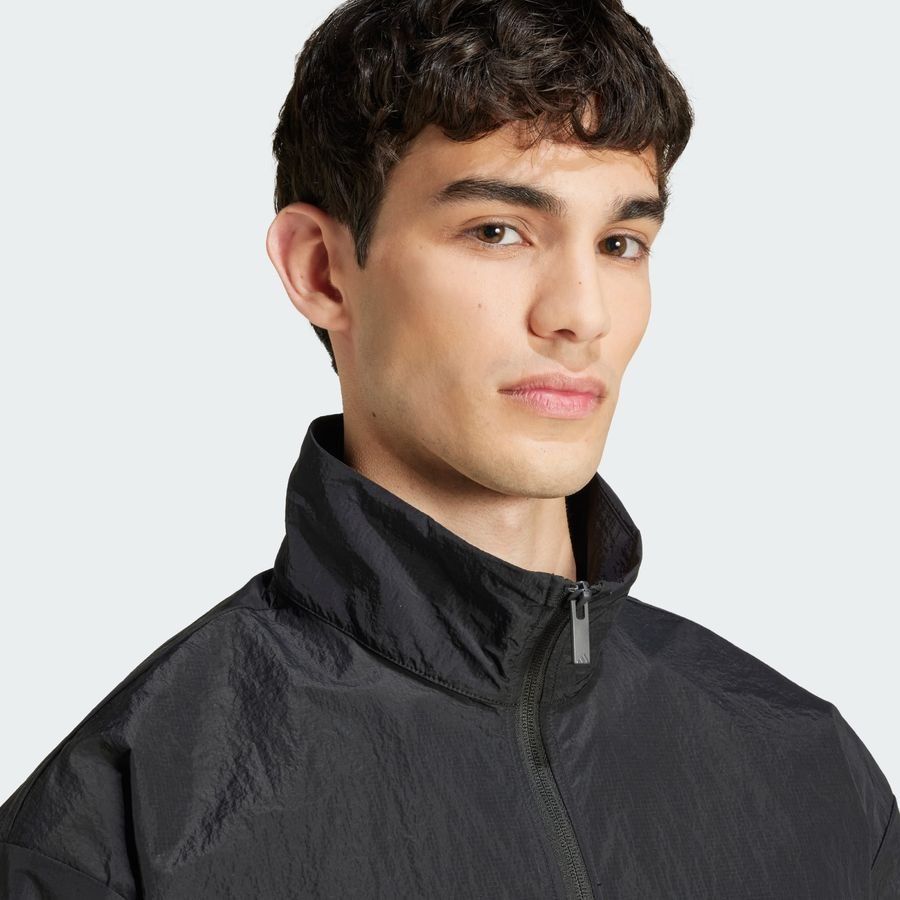 Adidas Sweat-shirt toile demi-zip 3 bandes Future Icons