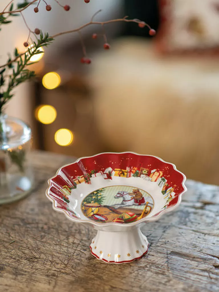 VILLEROY & BOCH Toy's Fantasy Schale auf Fuß klein, Geschenke 14,5x14,5x7,5cm bunt