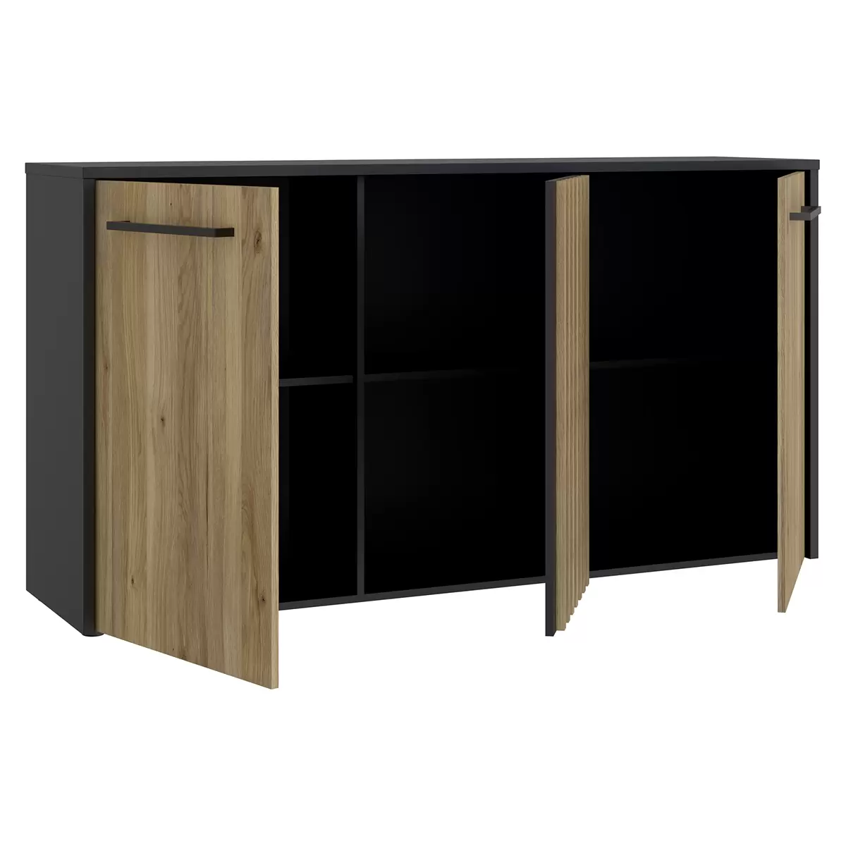 Sideboard Louisville Eiche,schwarz