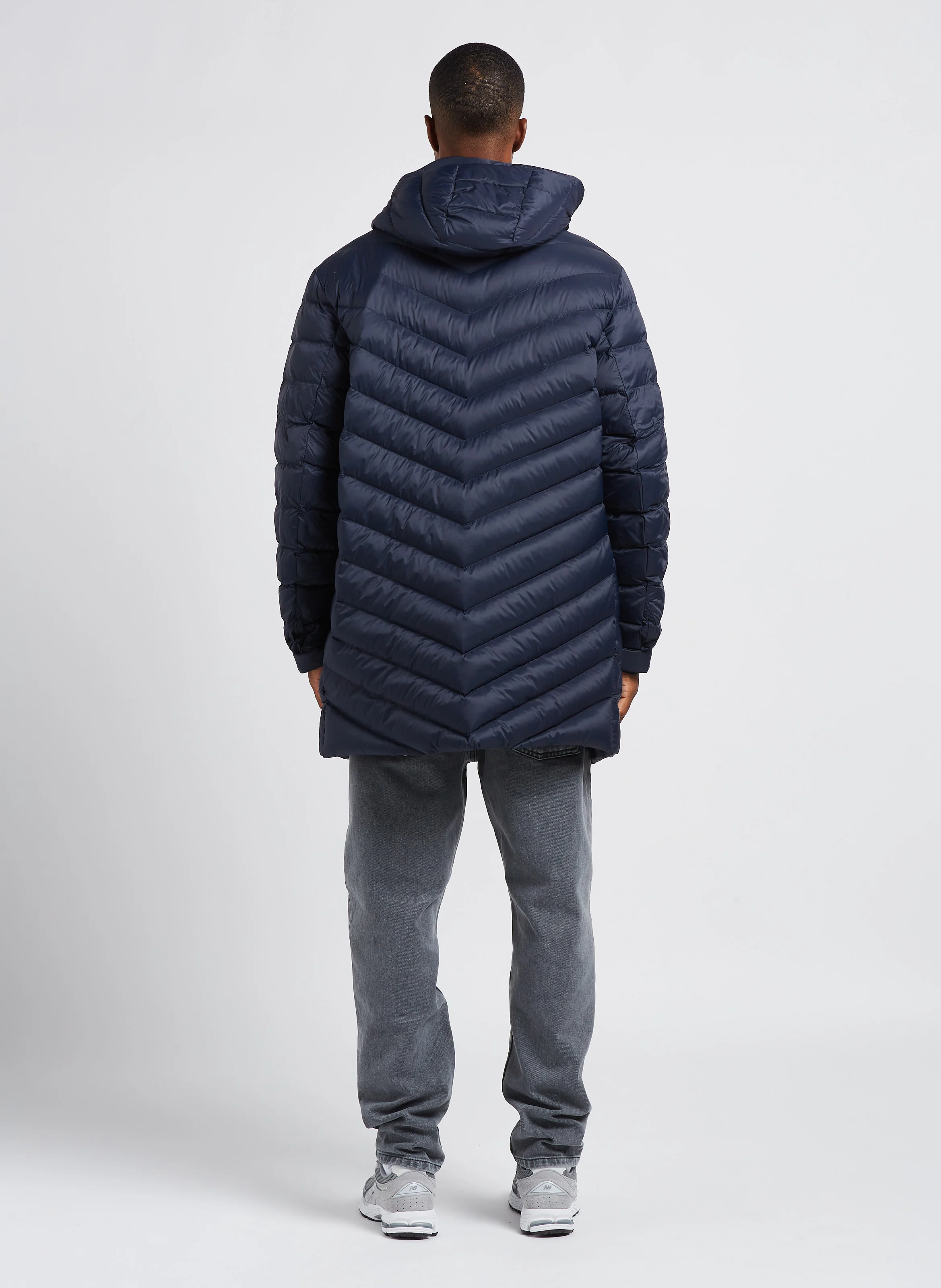 Sweat droit col rond en coton mélangé | Bleu