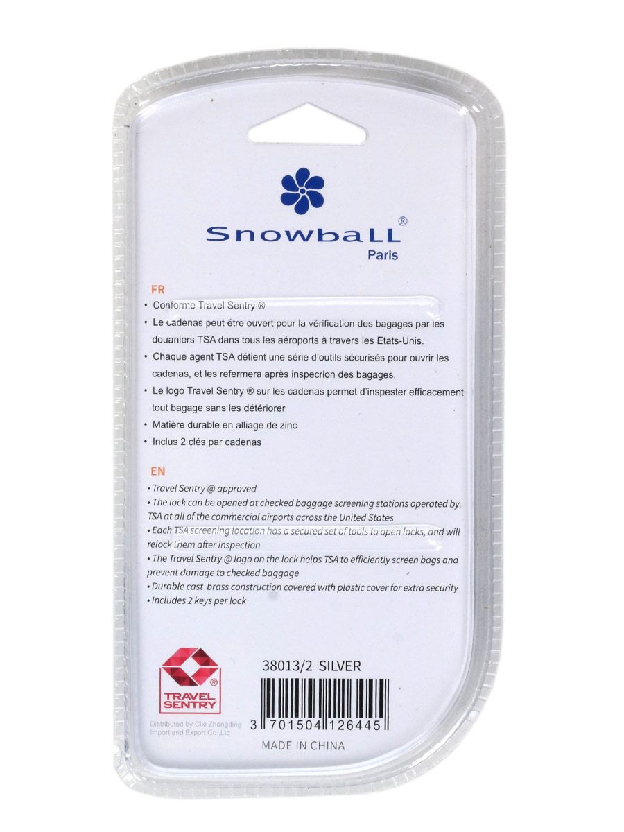 Set de 2 cadenas À clÀ TSA Snowball