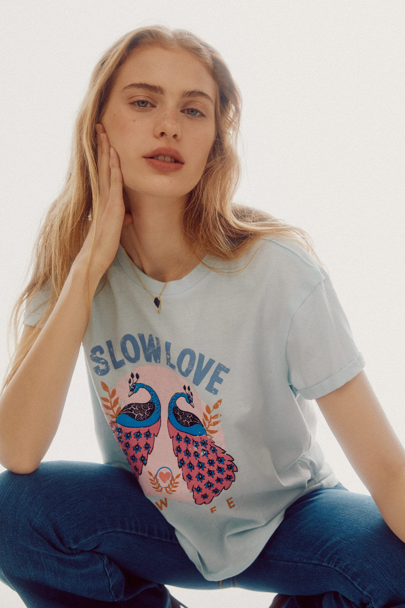Camiseta estampada - Azul