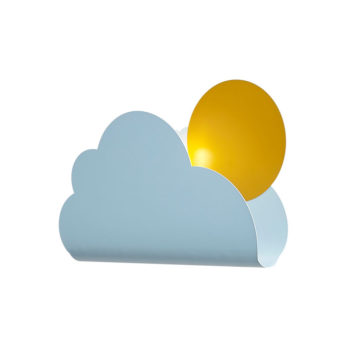 Kinder wandlamp blauw wolk met zon - Cloudy