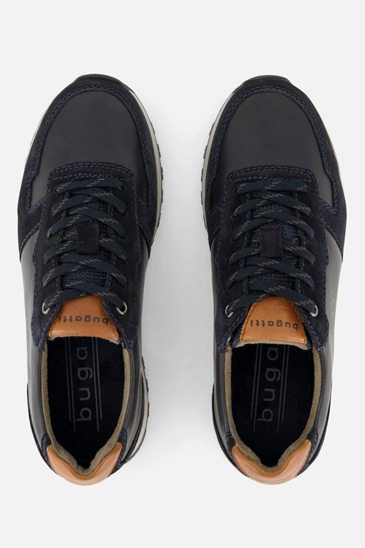Bugatti Cirino Sneakers blauw Leer