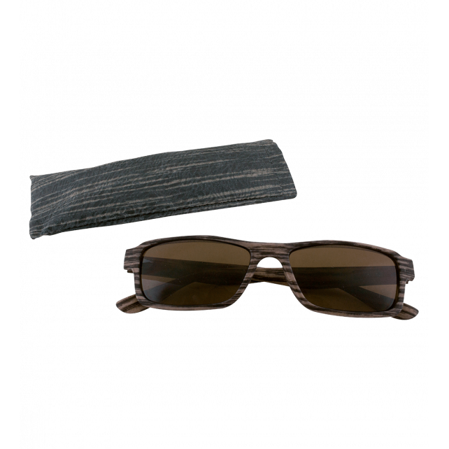 Lunettes solaire - Bois Rectangle - Marron foncé 250