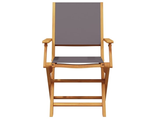 VIDAXL - Chaise pliante Chaises de jardin pliantes lot de 4 tissu et bois massif