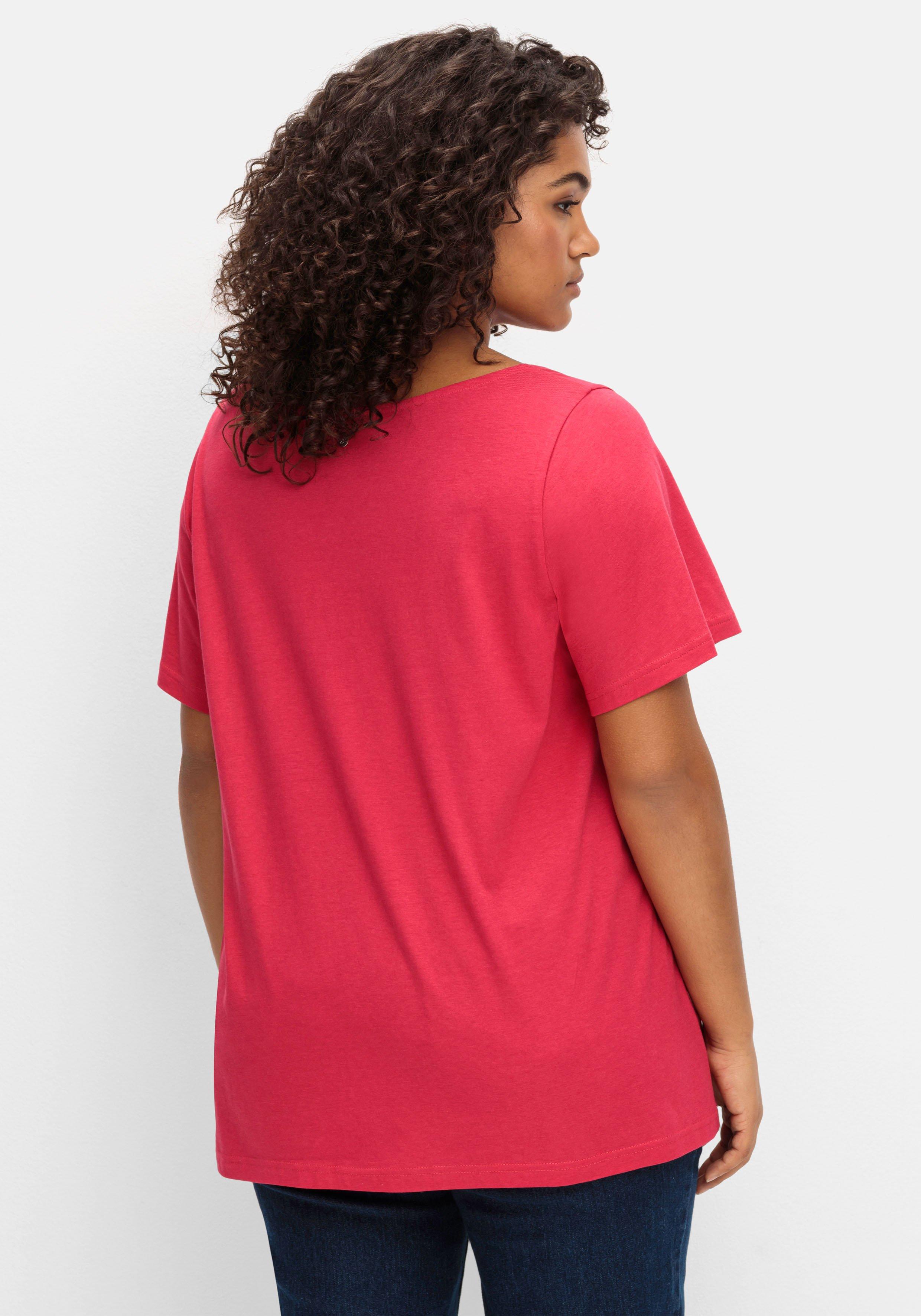 Shirt mit Flügelärmeln und Karree-Ausschnitt