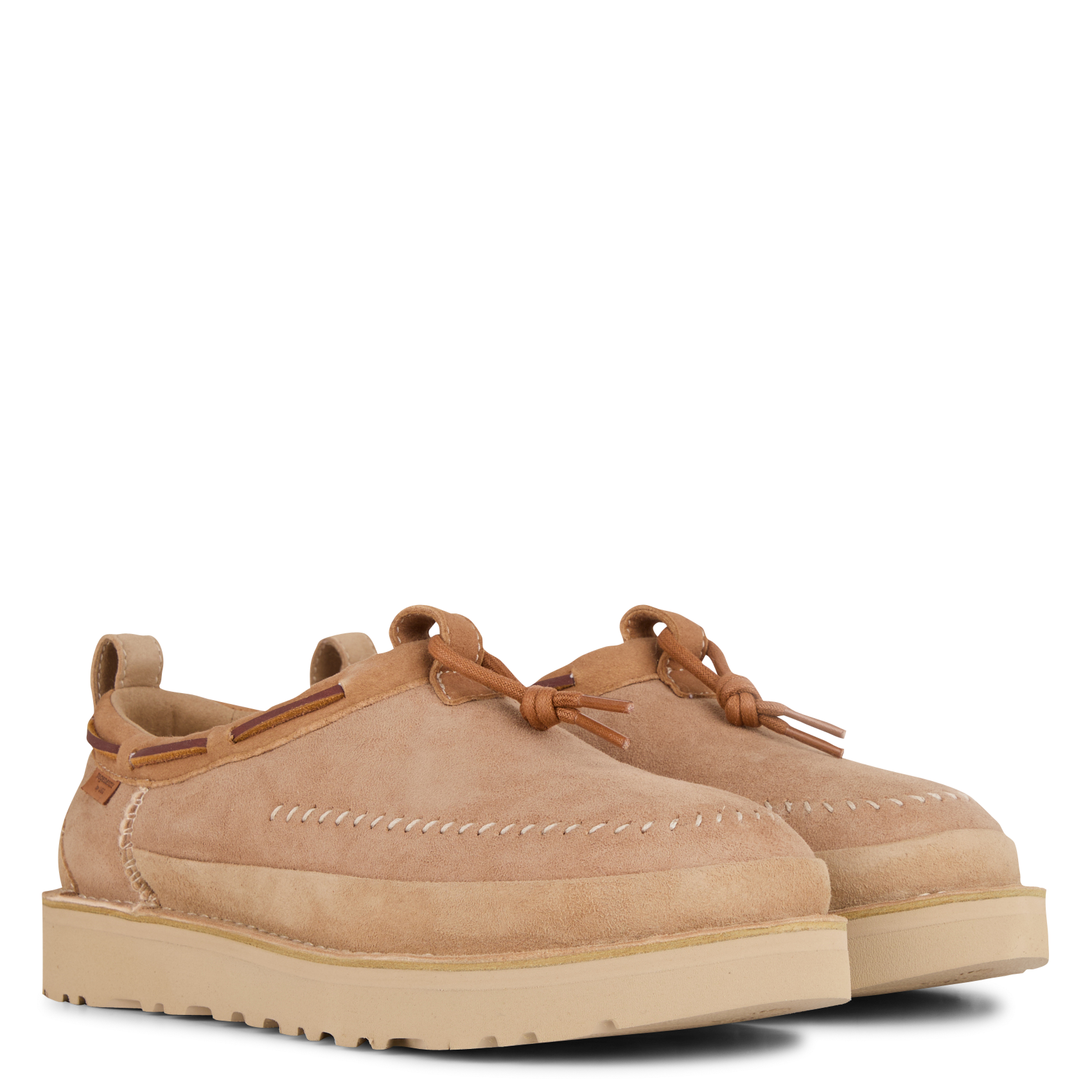 TASMAN CRAFTED REGENERATE - Chaussons en cuir velours| Beige