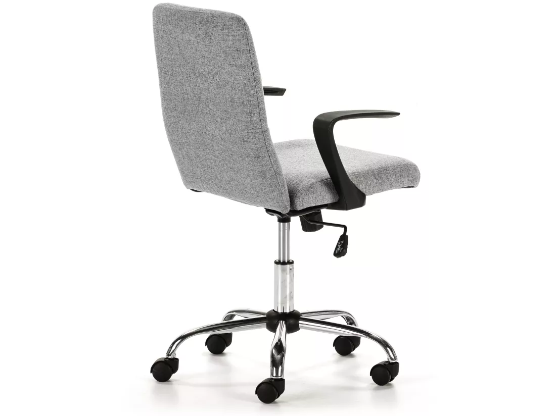 Fauteuil de Bureau relevable Teo matelassé avec Tissu Gris Clair