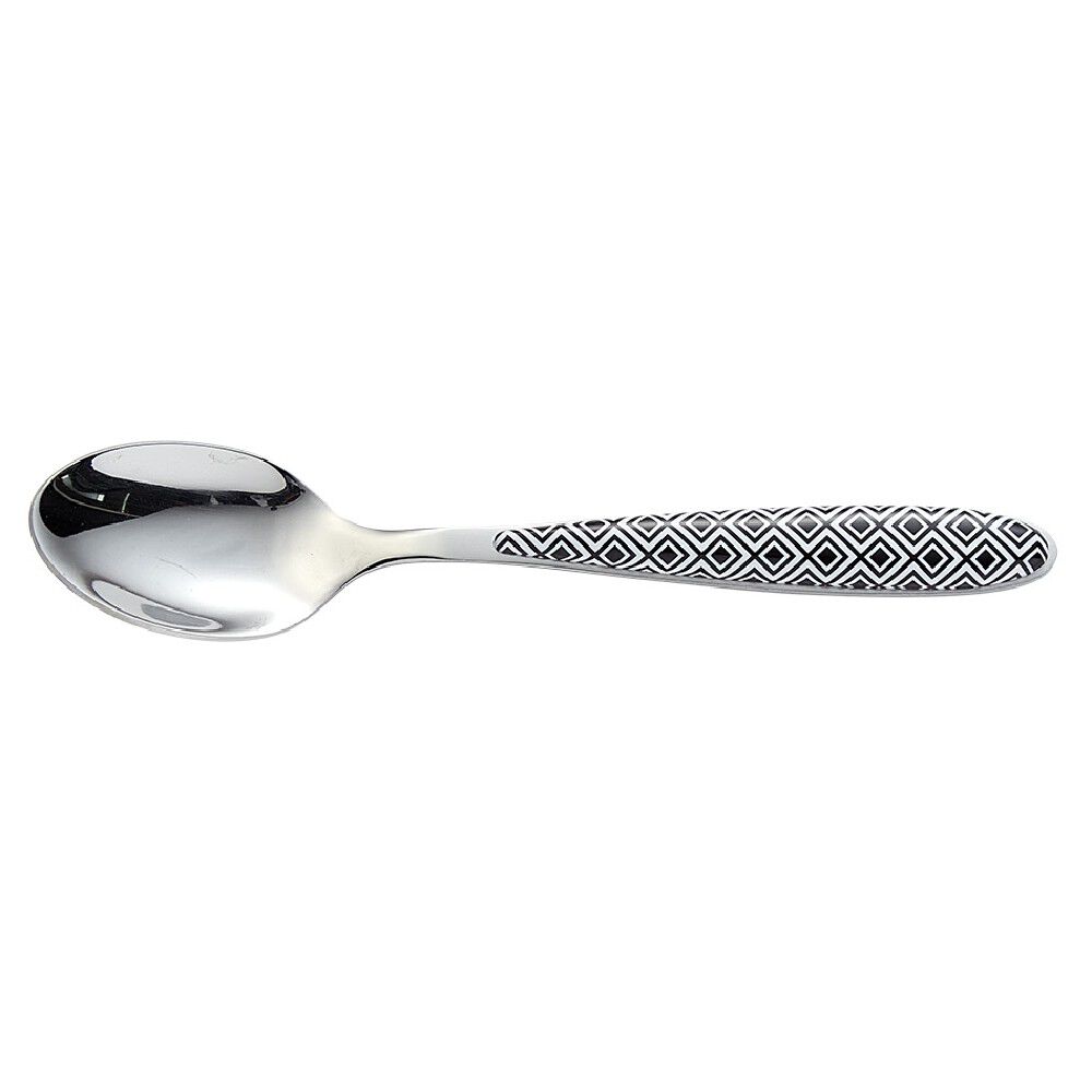 Cuillère à dessert Square noir et blanc