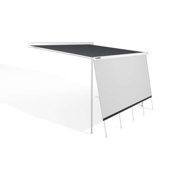 Dometic RainProtect Frontwand passend für Markisen mit Stützbeinen 6 Meter, Regenschutz Markise Vorderwand