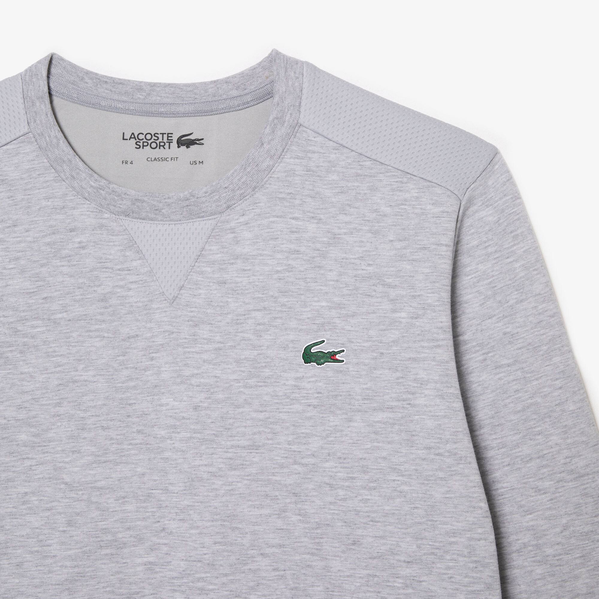 Sweatshirt Lacoste SPORT uni avec empiècements mesh Sweatshirts - Gris - Lacoste - Homme