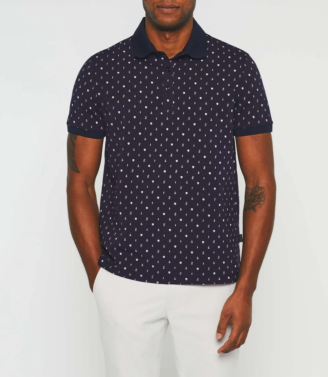 Polo manches courtes marine 