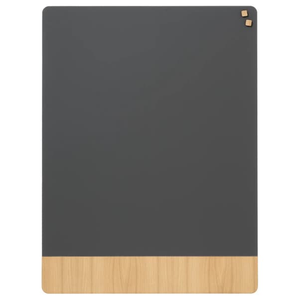 Magnetisk NAGA glastavle 120x90 cm mat glas grå med egefiner