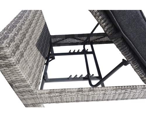 Garden Place Chicago 4-persoons tuinmeubelset, 4-delig, inclusief 2 bijzettafels (89 x 56 x 30 cm en 99 x 41 x 56 cm), grijs polyrotan, inclusief zitkussens