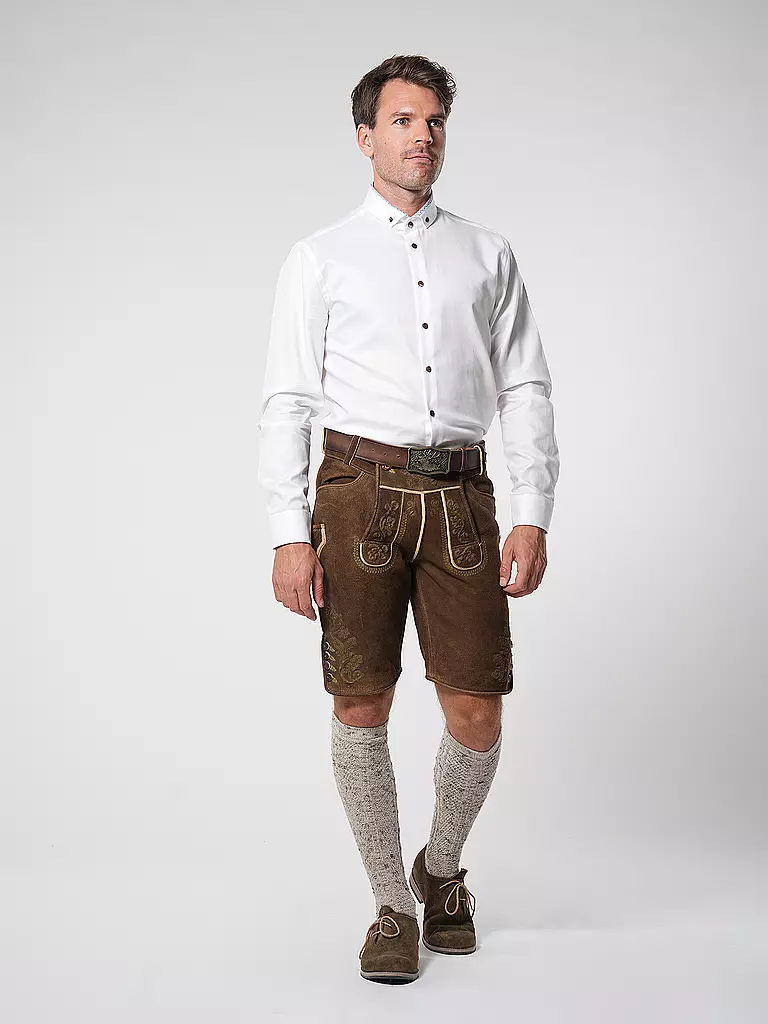 GWEIH & SILK Trachten Lederhose Vitus camel