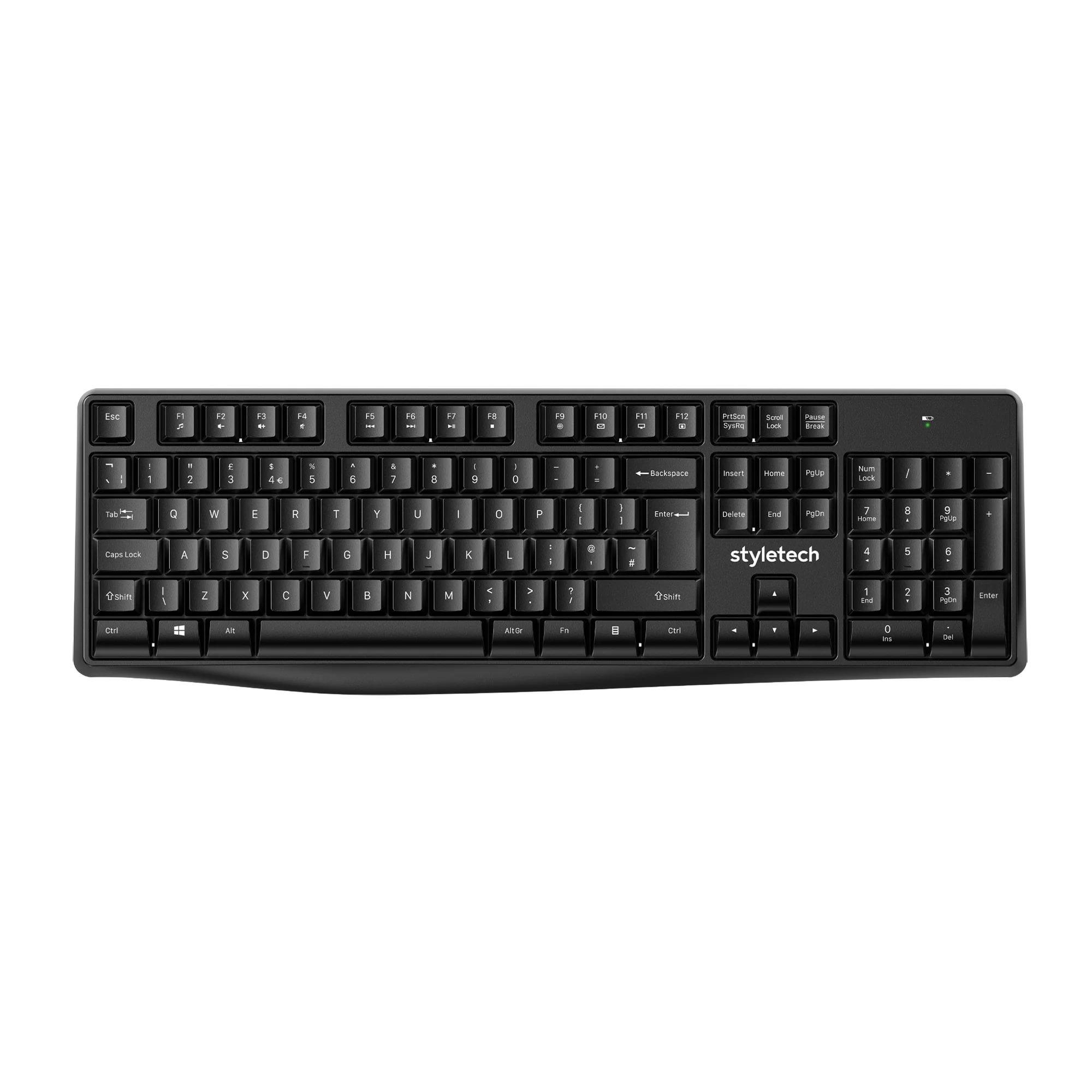 Styletech Styletech Wireless Keyboard and Mouse - Black