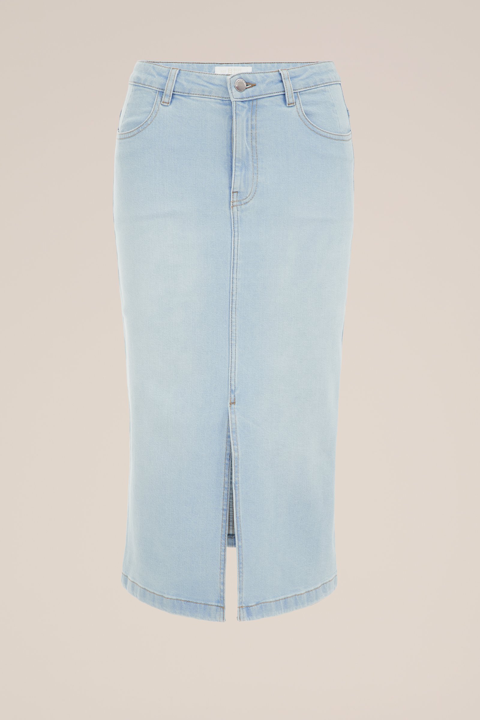 high rise denim rok Blue Ridge Lichtblauw