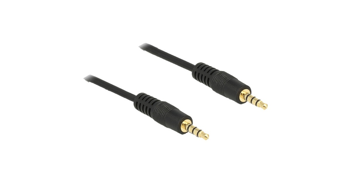 DeLOCK3,5 mm male > 3.5 mm male kabel  (Zwart, 2 meter)