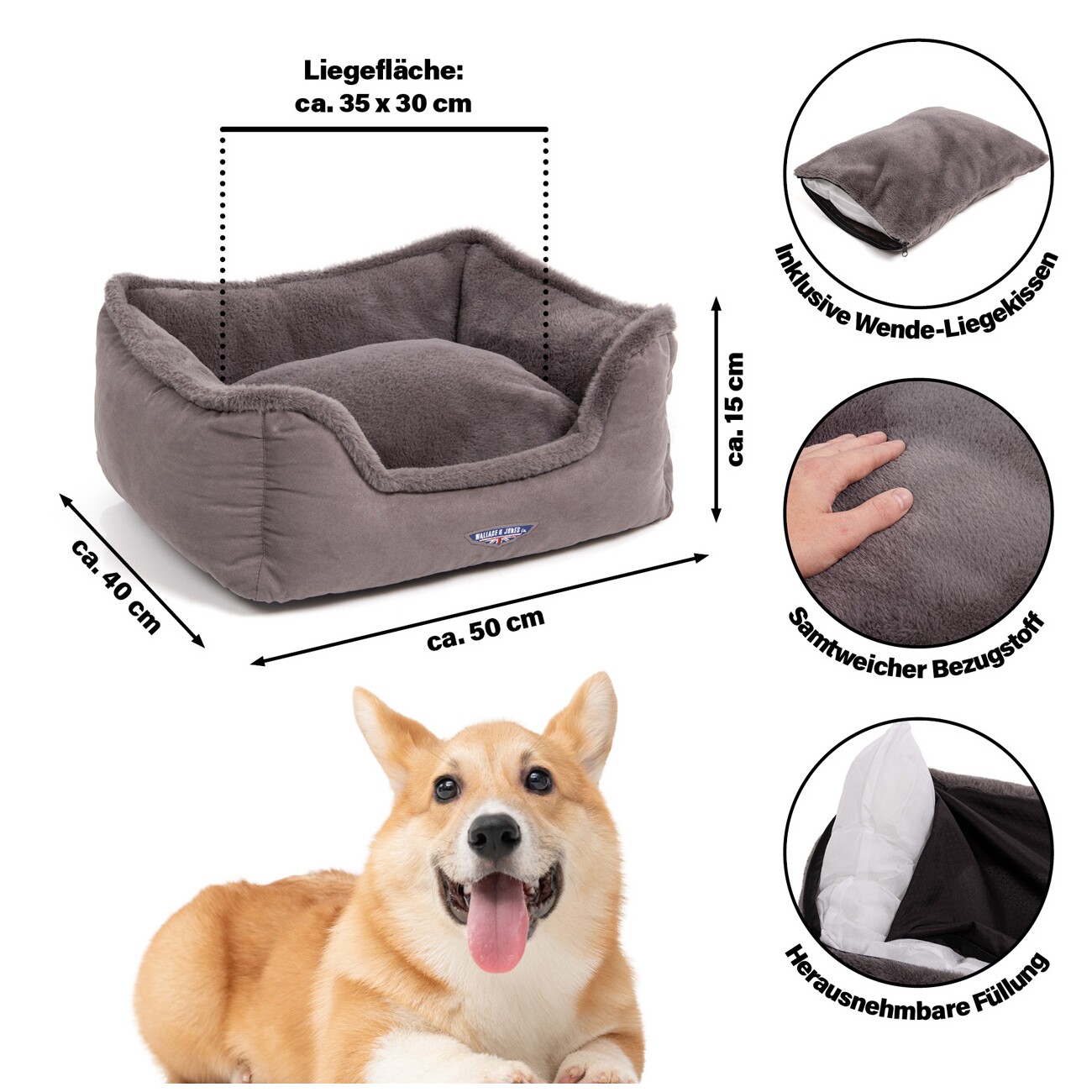 Wallace & Jones Hundebett Harmony S