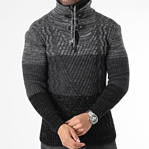 Pull Col Amplified Gris
