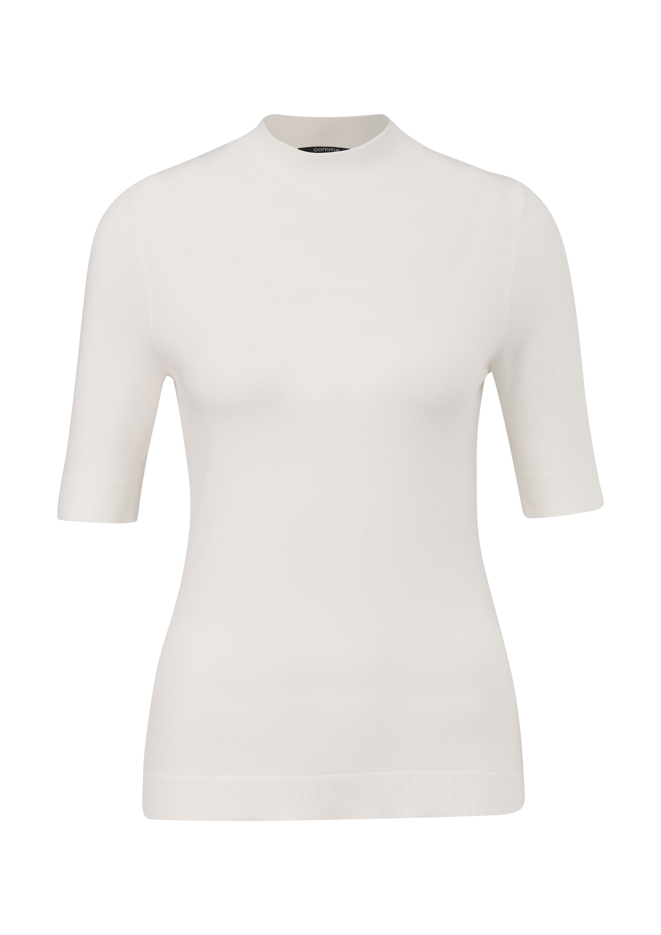 Comma Strickpullover mit Turtleneck, halbarm