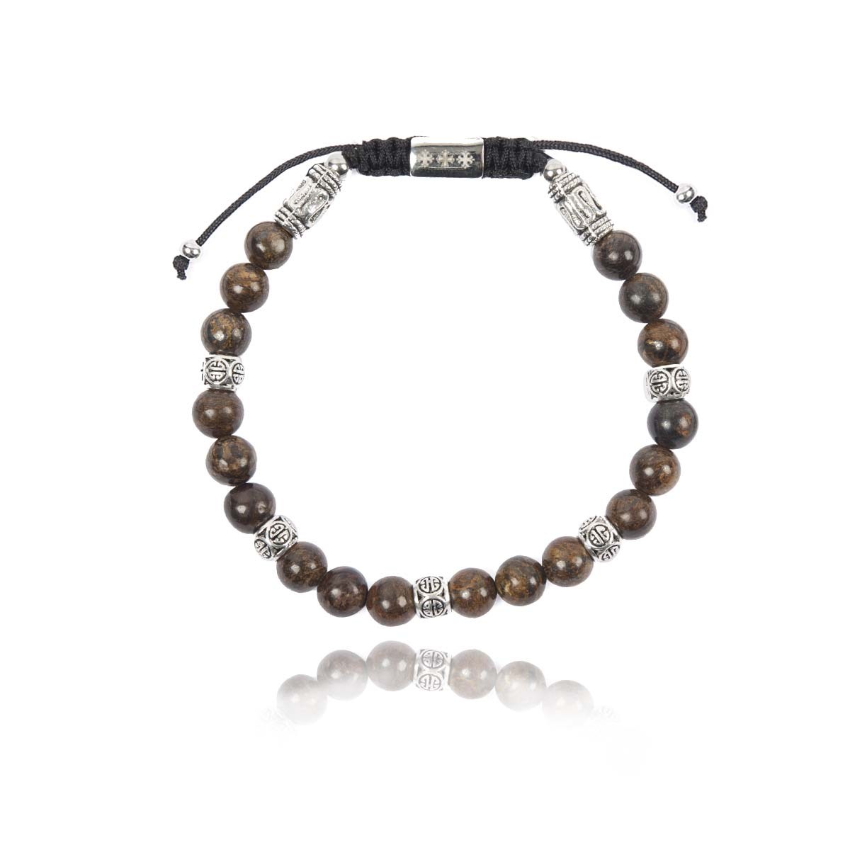 Bracelet agate marron pour homme - Lauren Steven