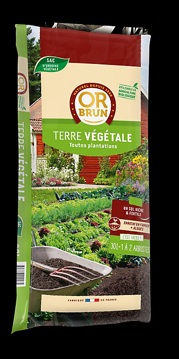 Terre végétale toutes plantations 30L Or Brun