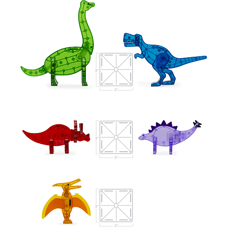 MAGNA-TILES Dinosæt 5-pak