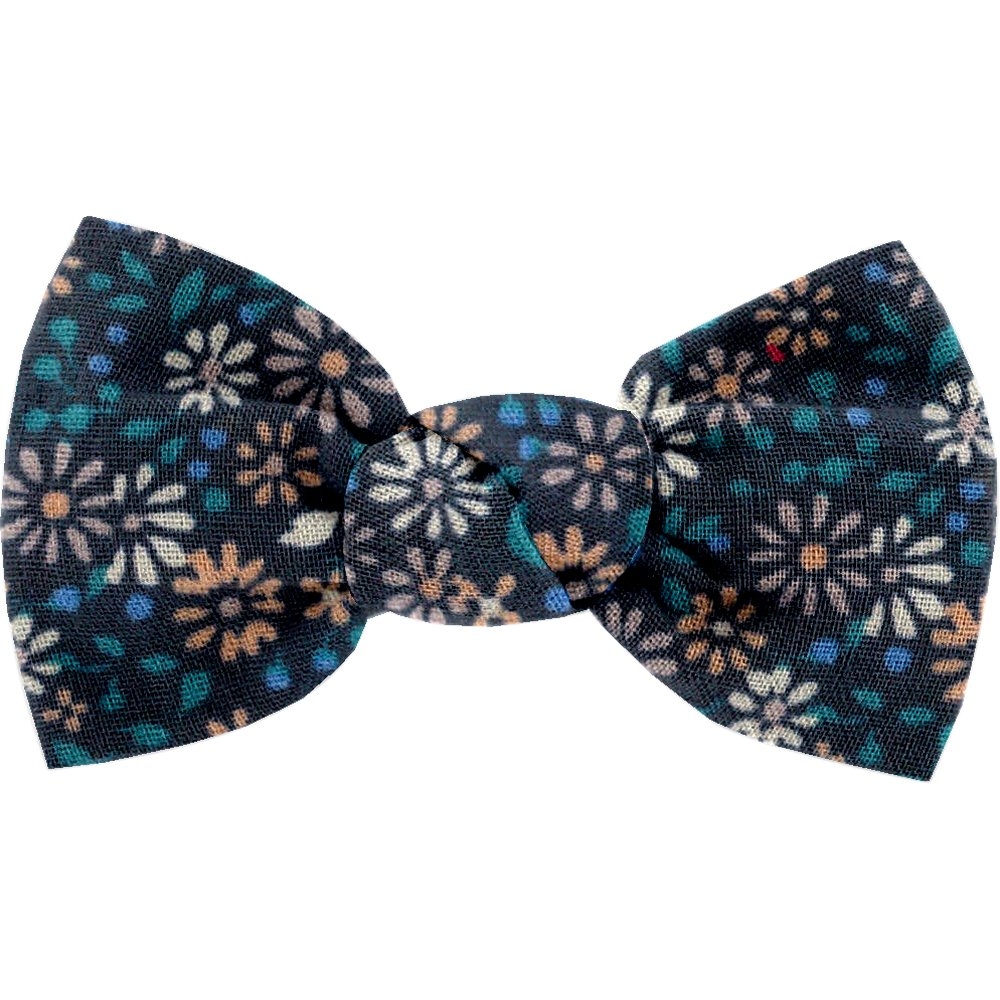 Barrette Petit Noeud Paquerette Marine