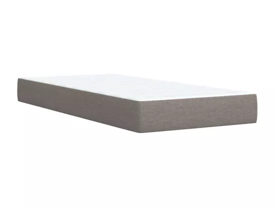 Sommier à lattes de lit avec matelas Taupe 90x190 cm Tissu