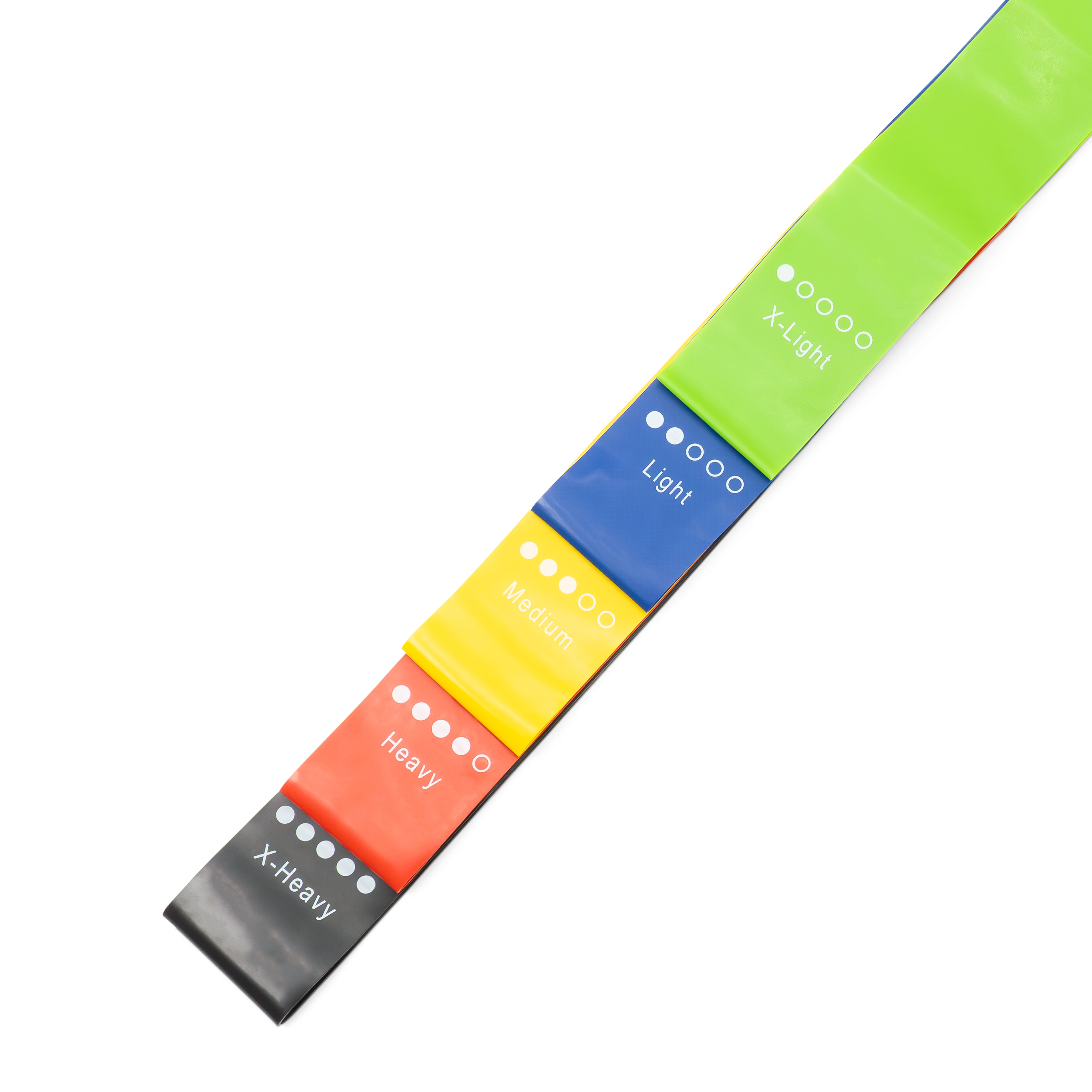 (5er Set) Gummi Fitness Übungsbänder / Widerstandsbänder / Gymnastikbänder für Training / Yoga / Pilates - Bunt