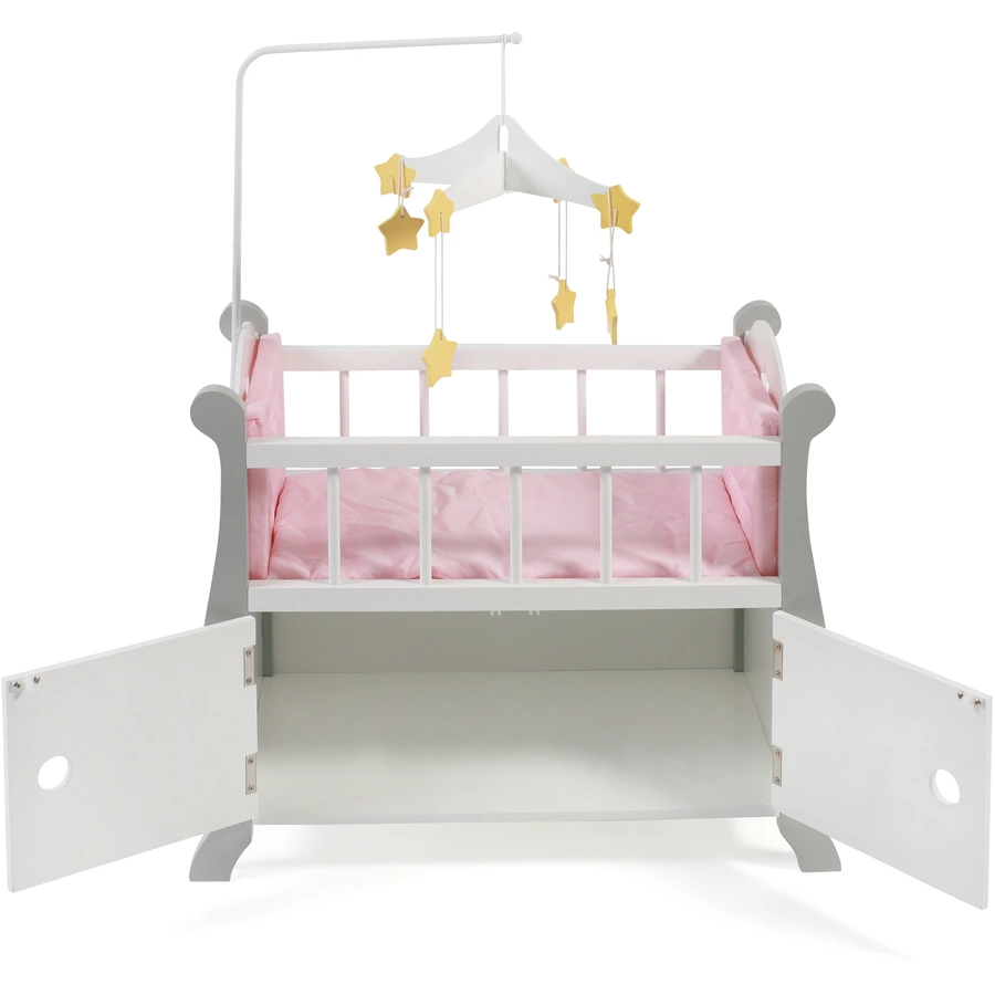 BAYER CHIC 2000 Puppenbett mit Mobile Stars grau