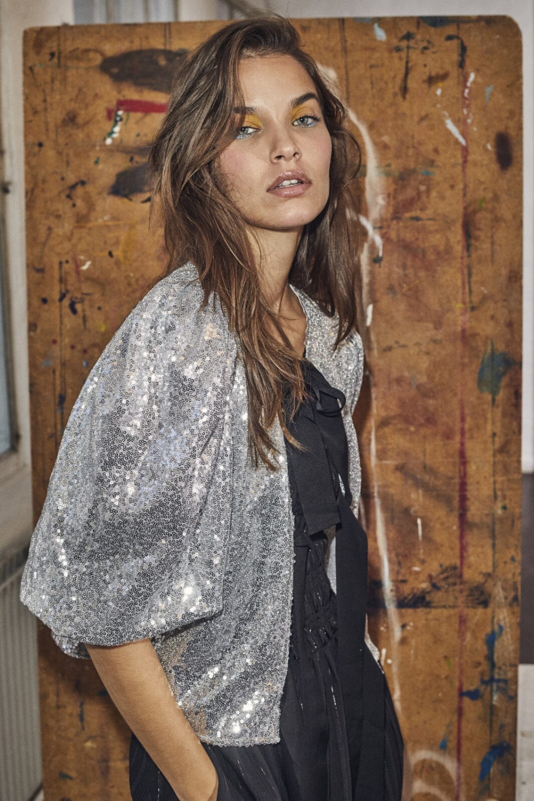 Co´Couture Steviecc Sequin Bow Blouse 35333