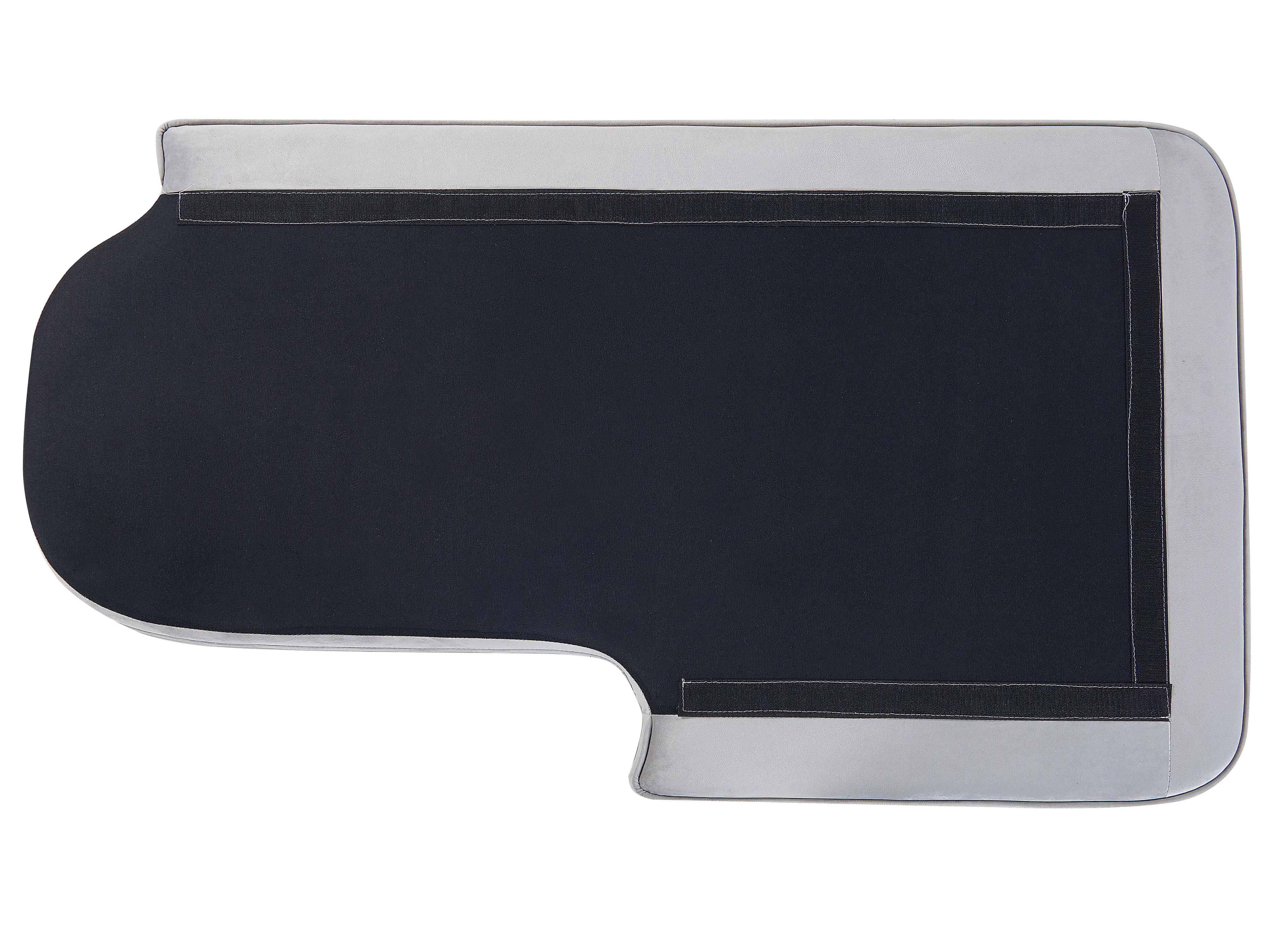 Linkszijdige chaise longue ALLIER Fluweel Lichtgrijs