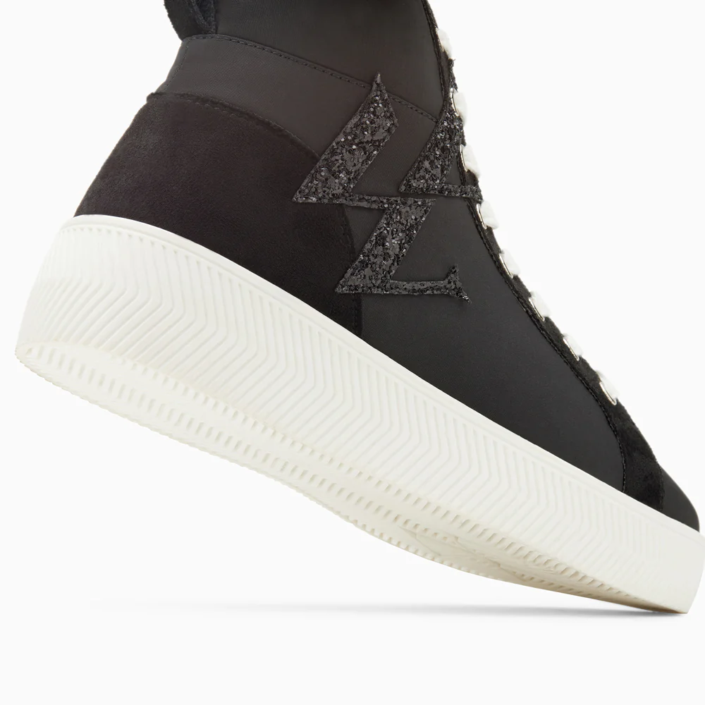 Sneakers-Baskets monogramme Sabrina montantes noires