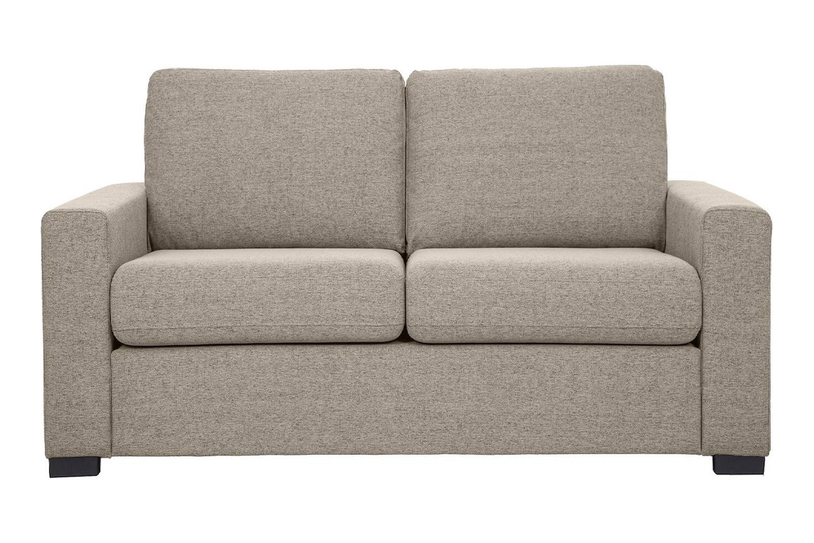 Max 2-seter sofa Tekstil Hyge 11 beige med sorte ben