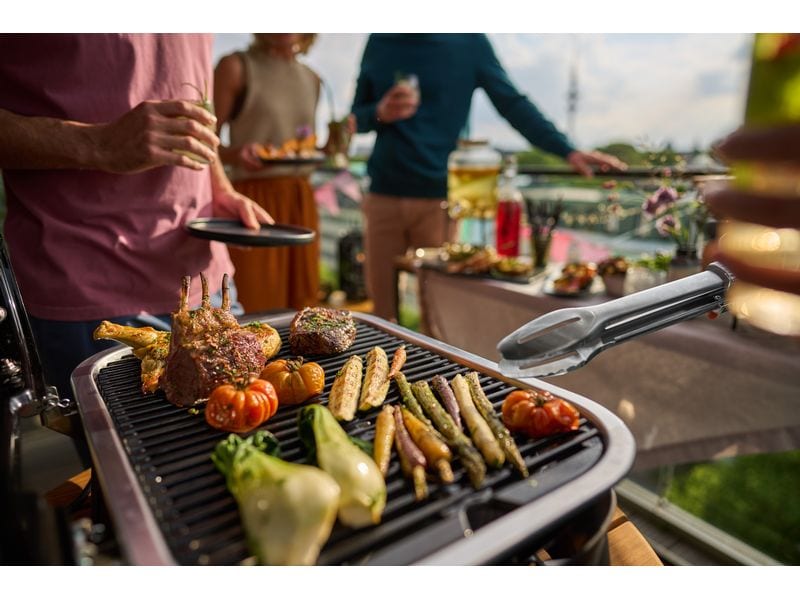 Weber Elektrogrill Lumin, Schwarz Mobiler Elektrogrill