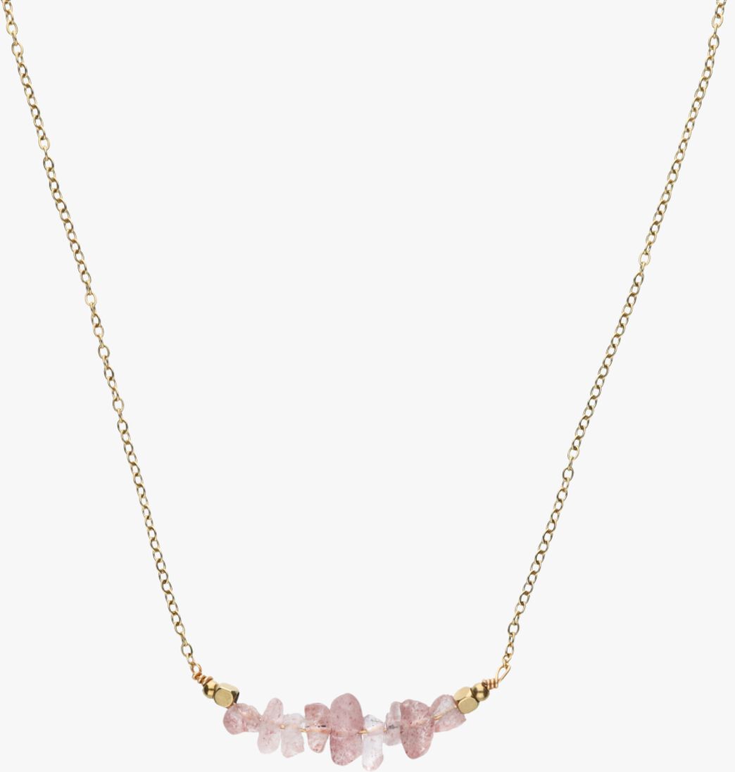 NOTRE-V gouden notre-v ketting korte ketting glas steen
