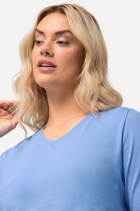 T-Shirt, A-Linie, V-Ausschnitt, Halbarm