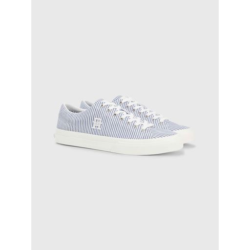 Tommy Hilfiger Street Low Seersucker Sneakers, Seersucker/Bluecoast, 46