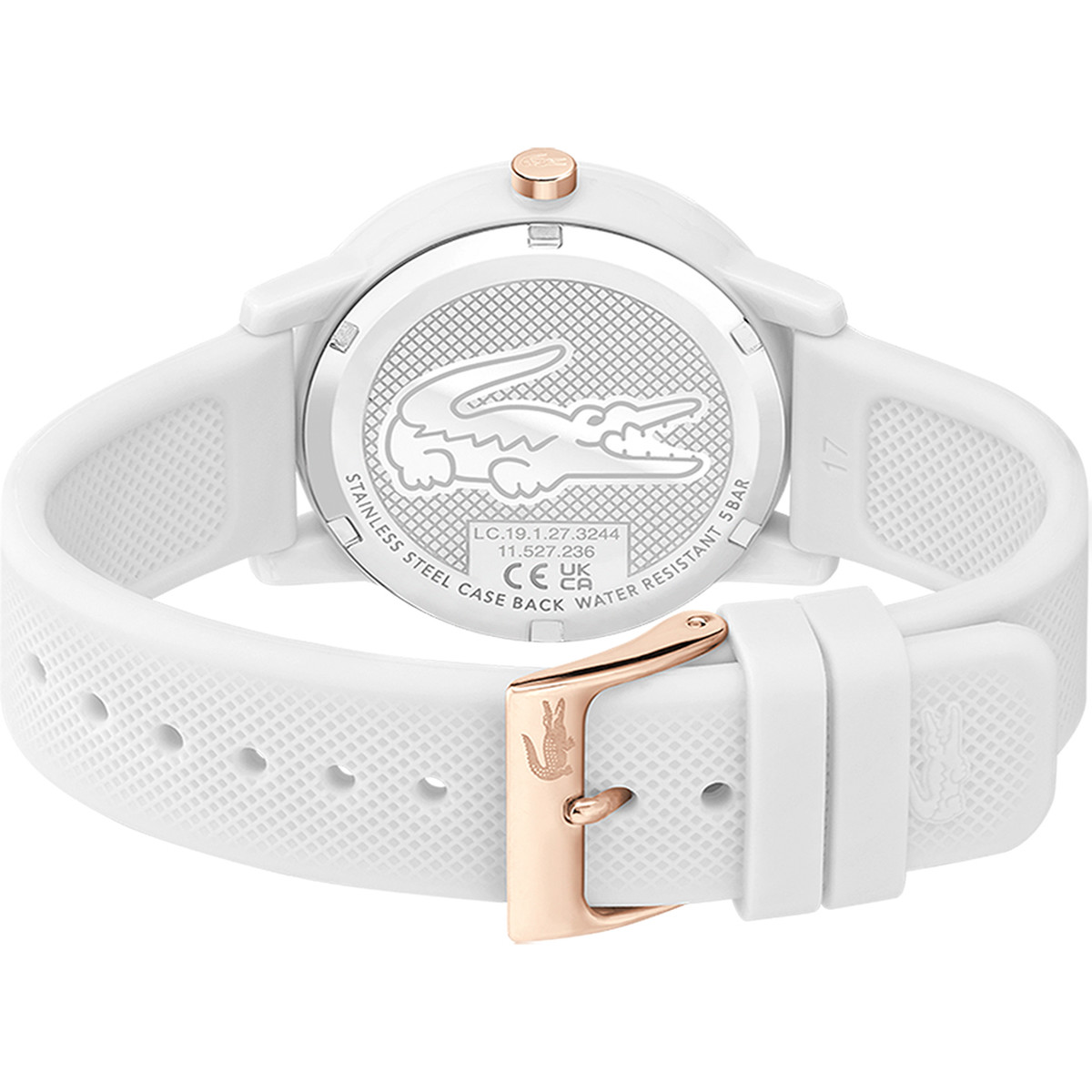 Montre Lacoste 12.12 femme résine bracelet silicone blanc