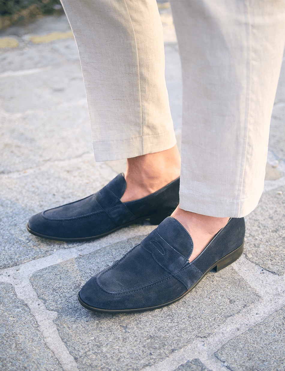 Veloursleder Slipper